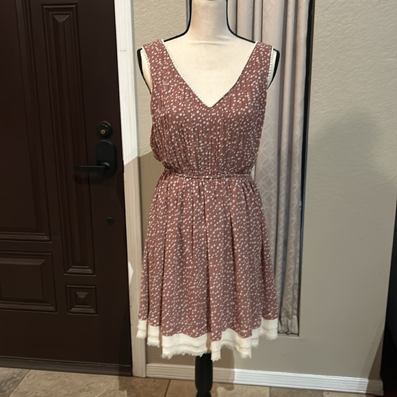 Double Zero Pleated Bodice Tank Dress Polka Dot - Picture 1 of 14